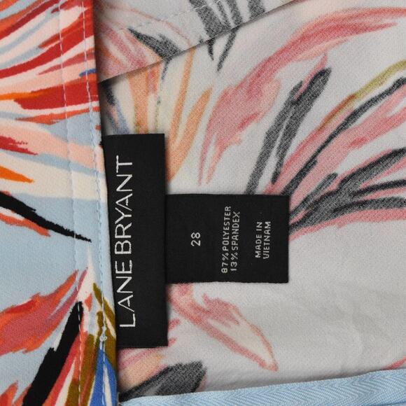 Lane Bryant Women's Size 28 Straight & Pencil Skirt Multicolor Polyester Zip Fl - Picture 8 of 8